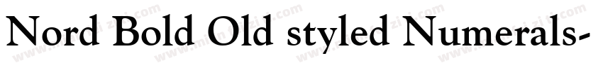 Nord Bold Old styled Numerals字体转换